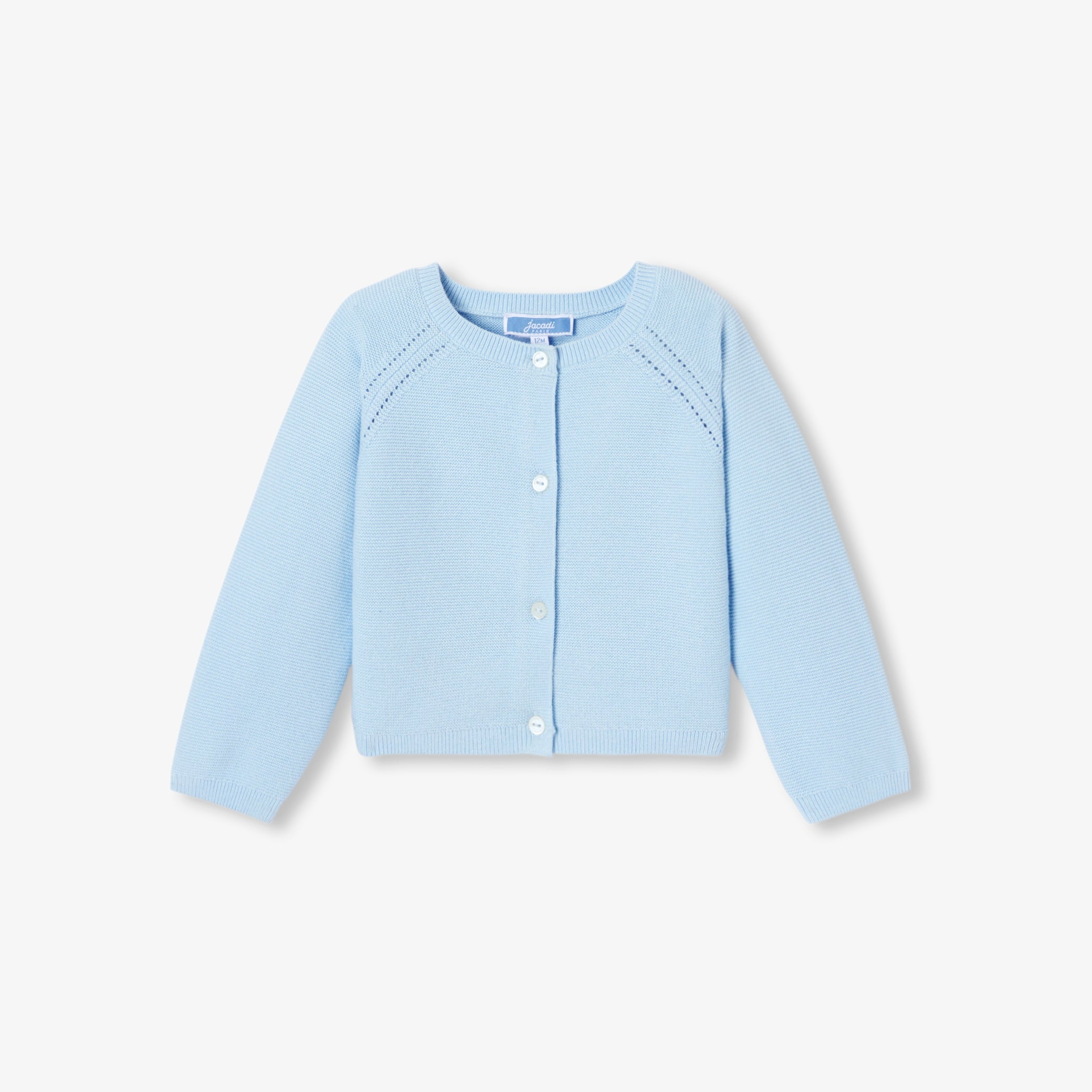 Baby girl garter stitch cardigan