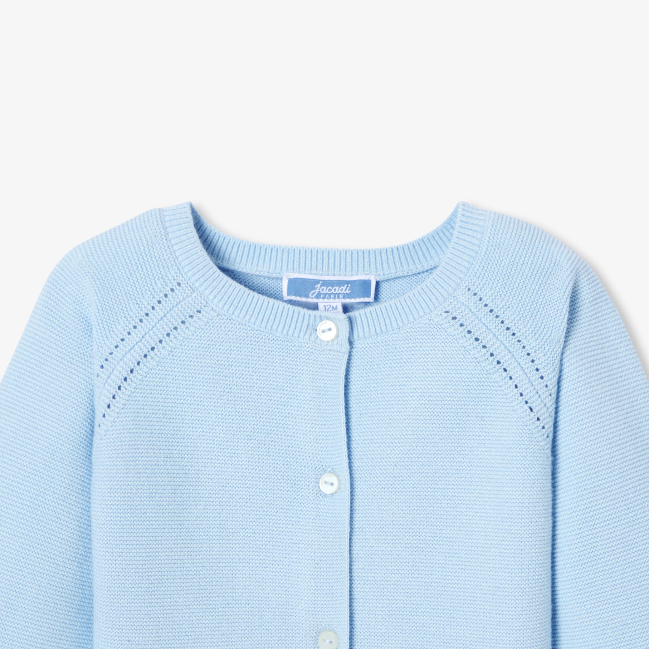 Baby girl garter stitch cardigan