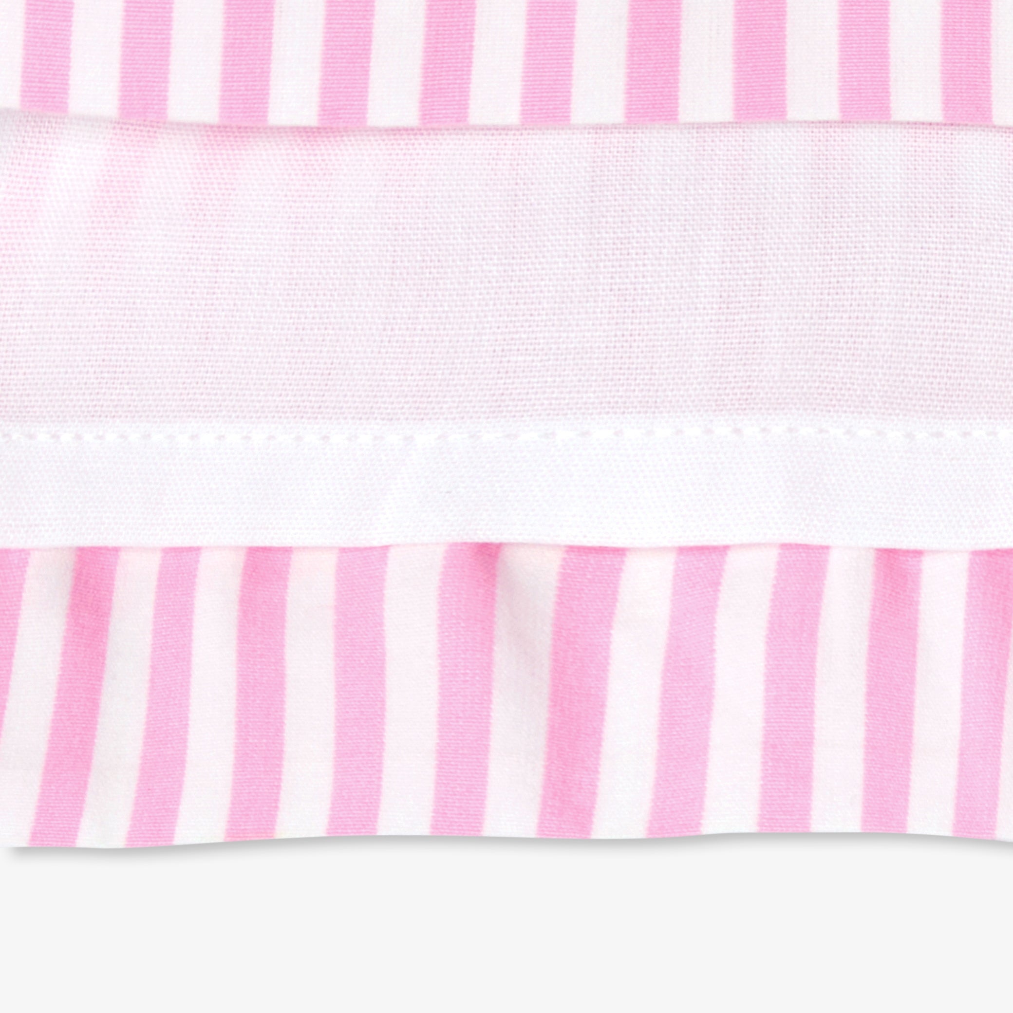 Baby girl short-sleeved striped poplin dress