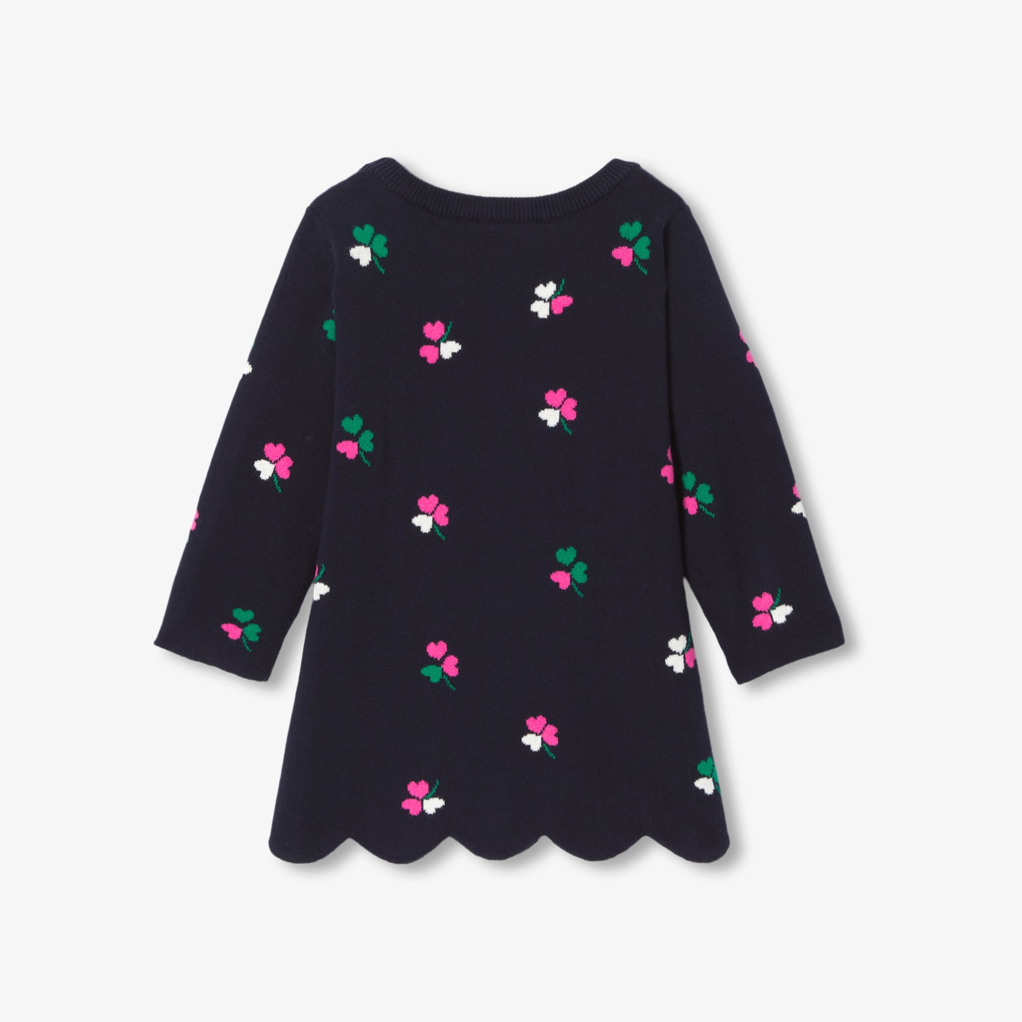 Baby girl long-sleeved knitted dress