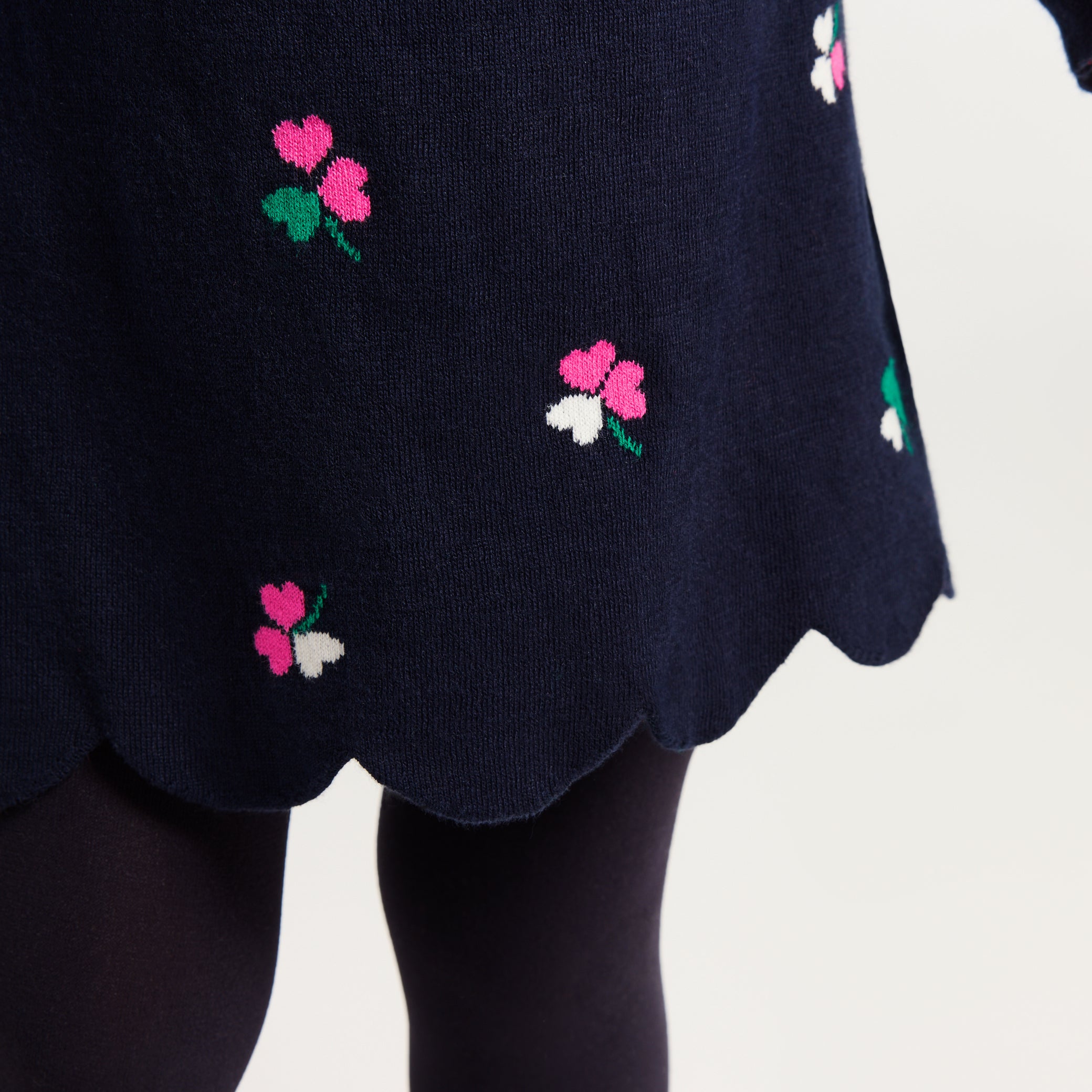 Baby girl long-sleeved knitted dress