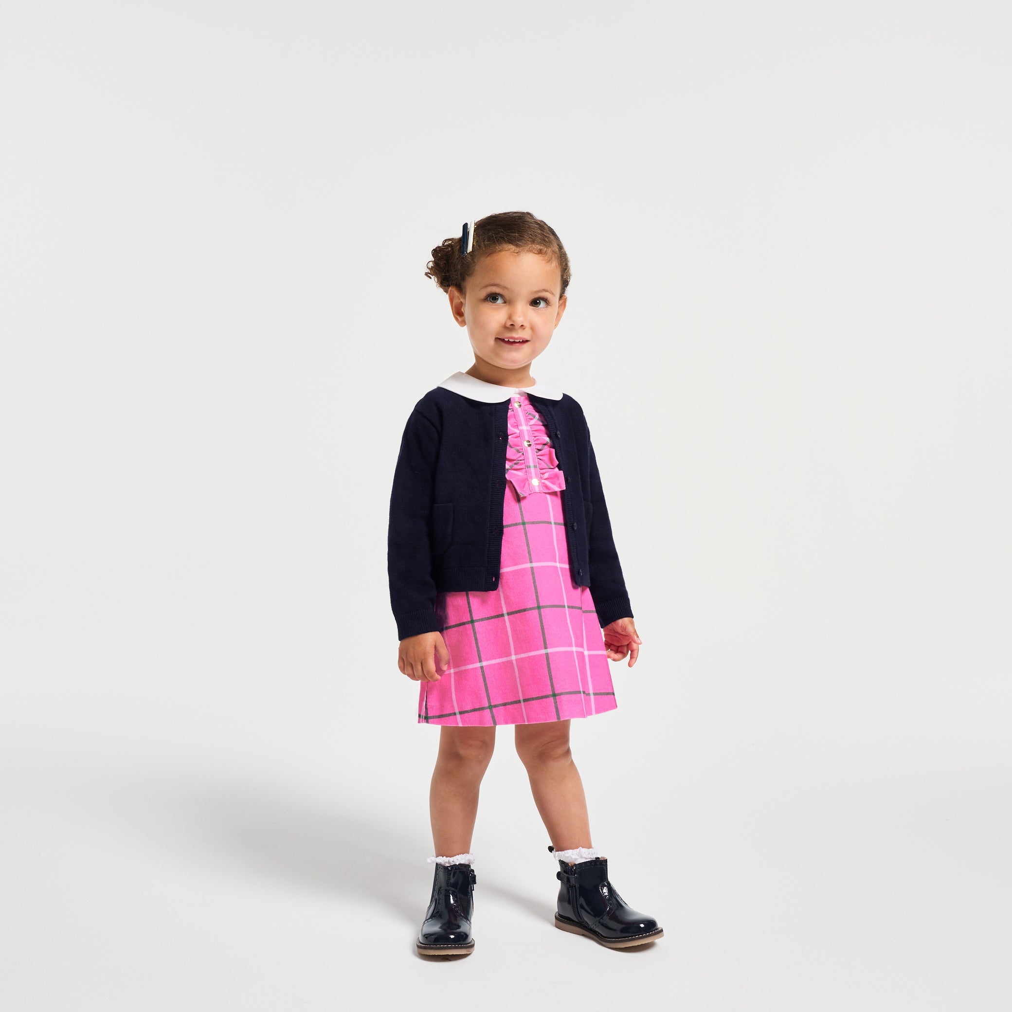 Baby girl milleraies velvet pinafore dress