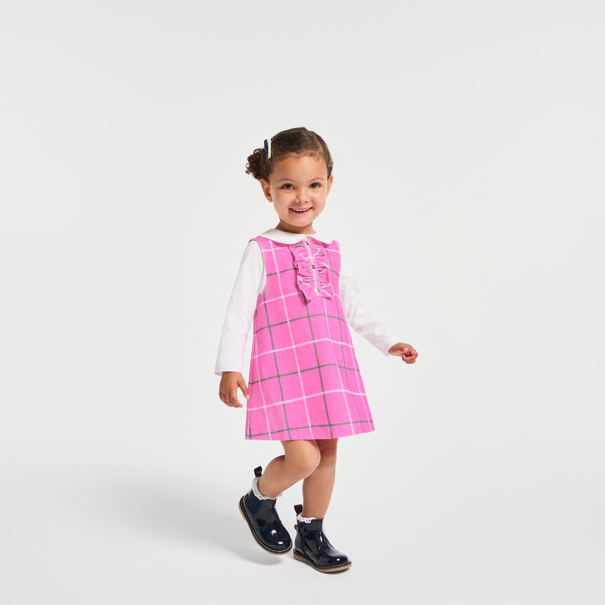 Baby girl milleraies velvet pinafore dress
