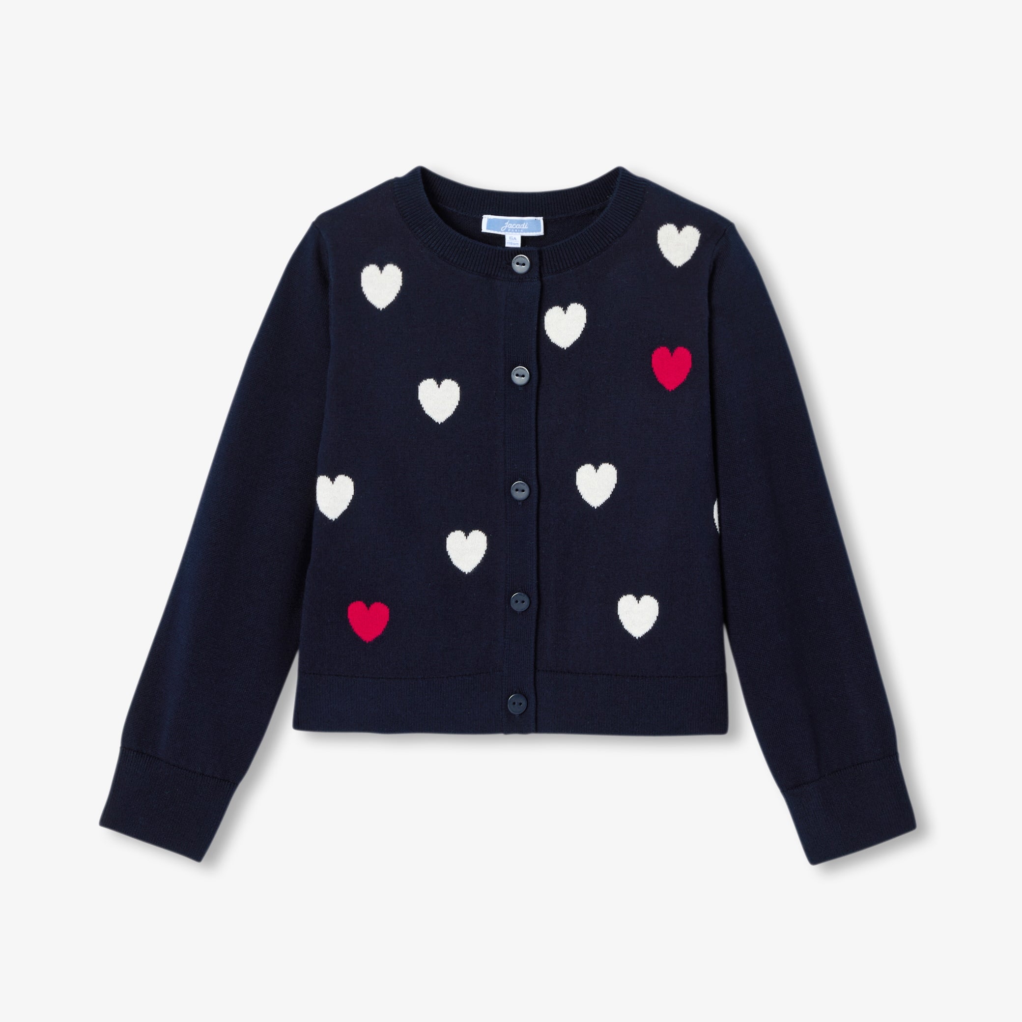 Girl heart jacquard cardigan
