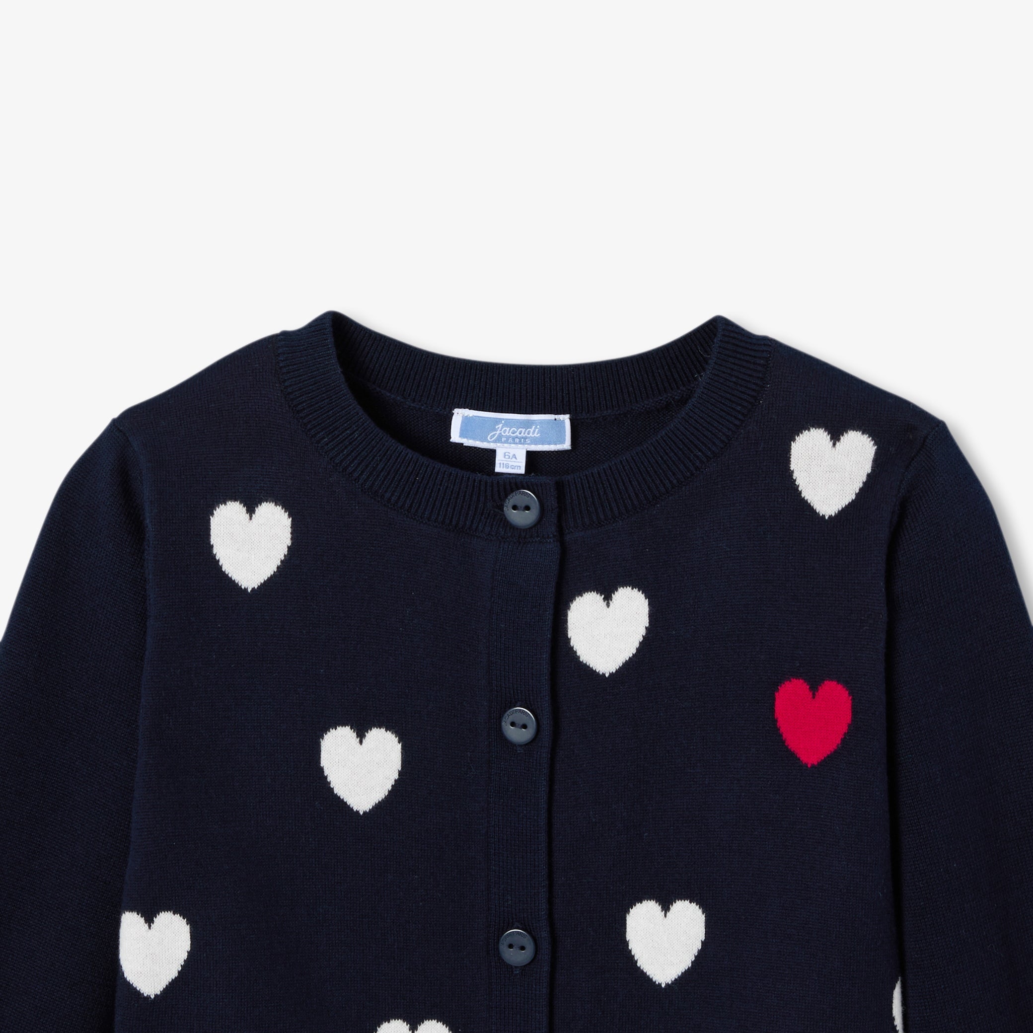 Girl heart jacquard cardigan