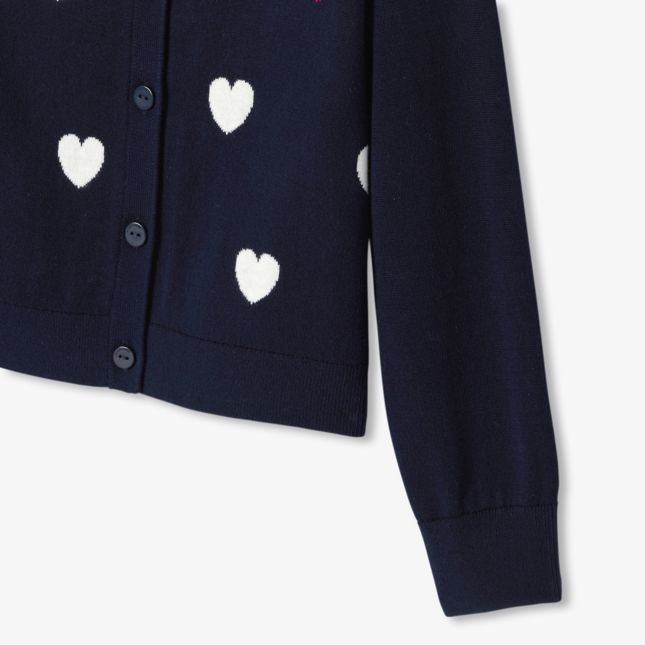 Girl heart jacquard cardigan