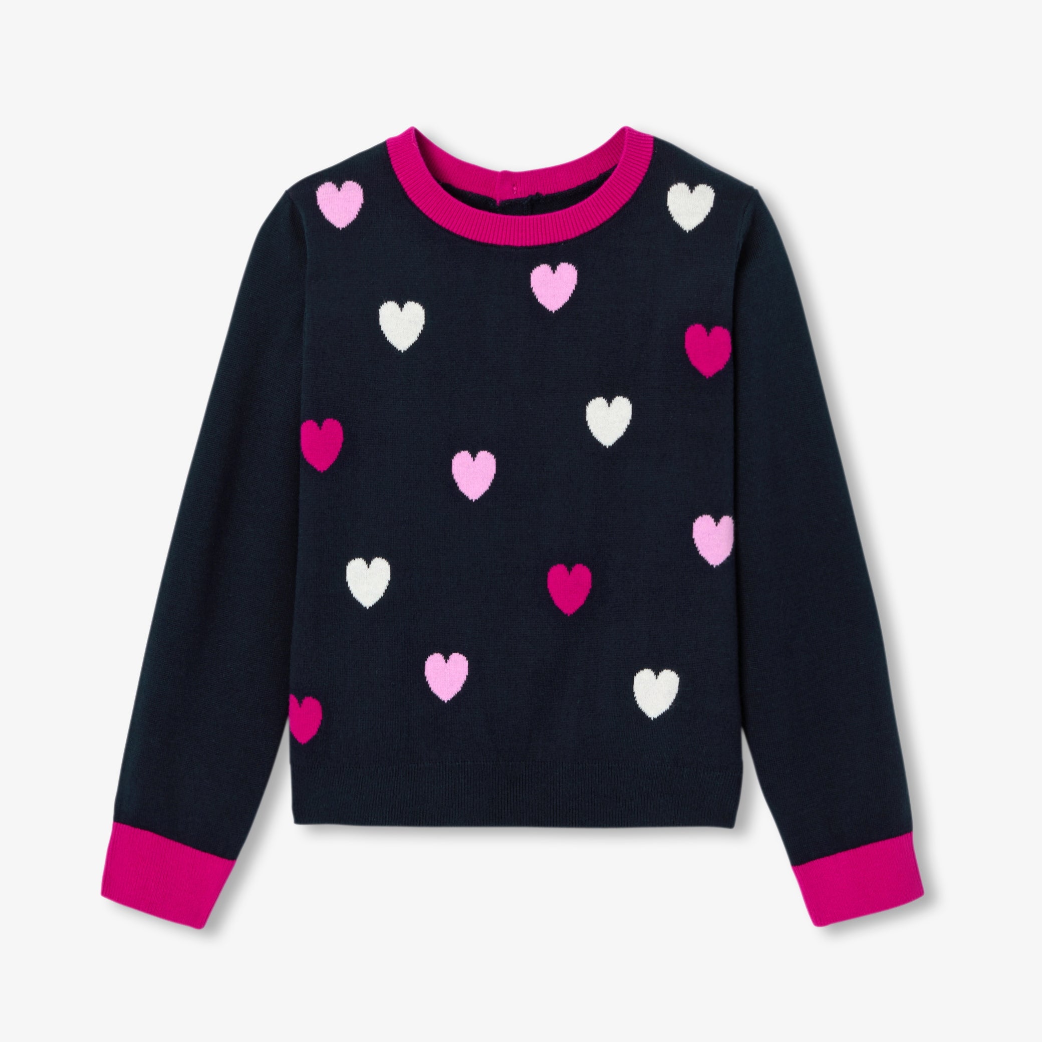 Girl heart jacquard jumper