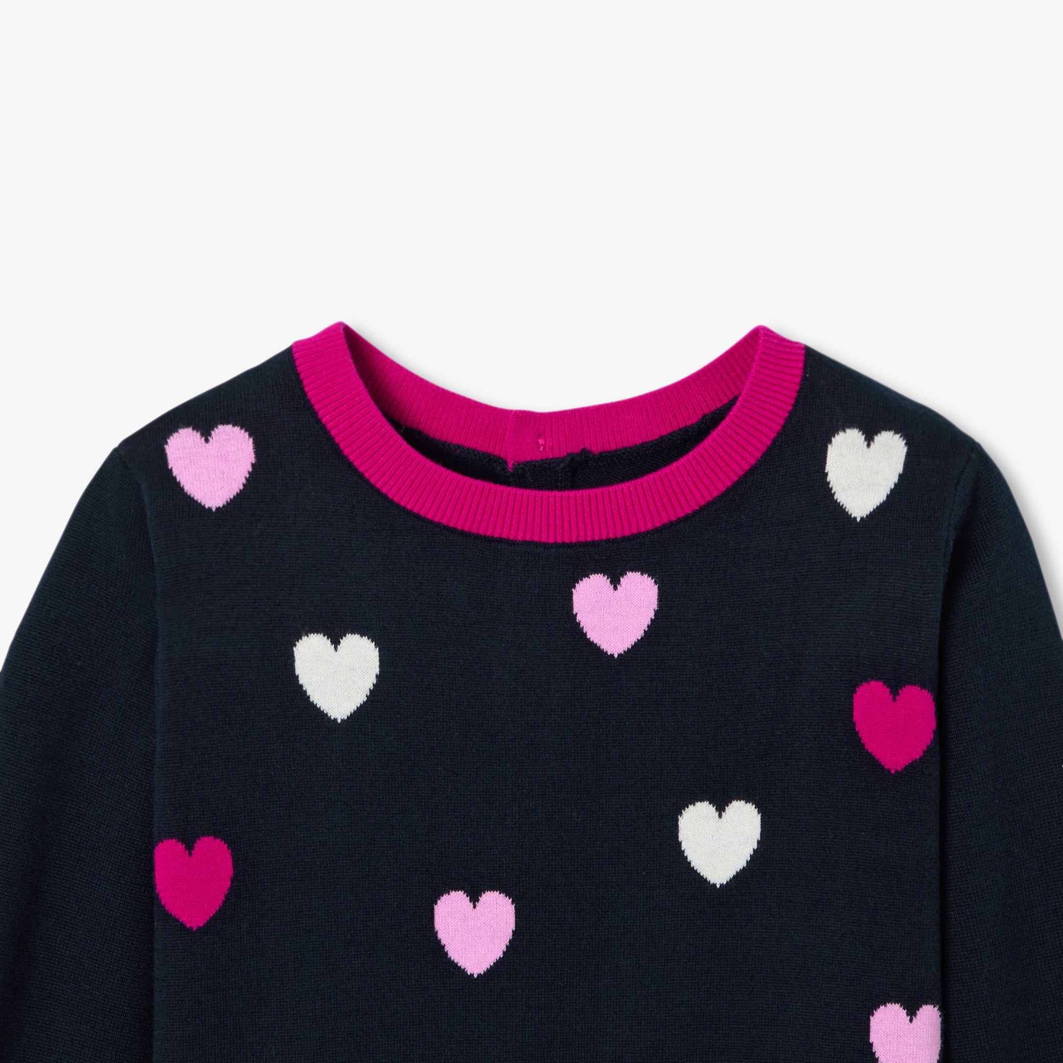 Girl heart jacquard jumper