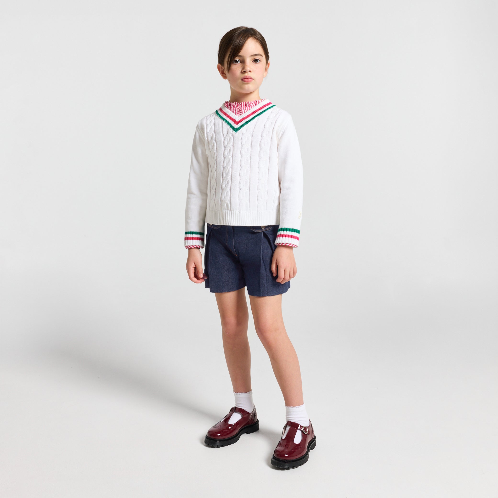 Girl denim culottes