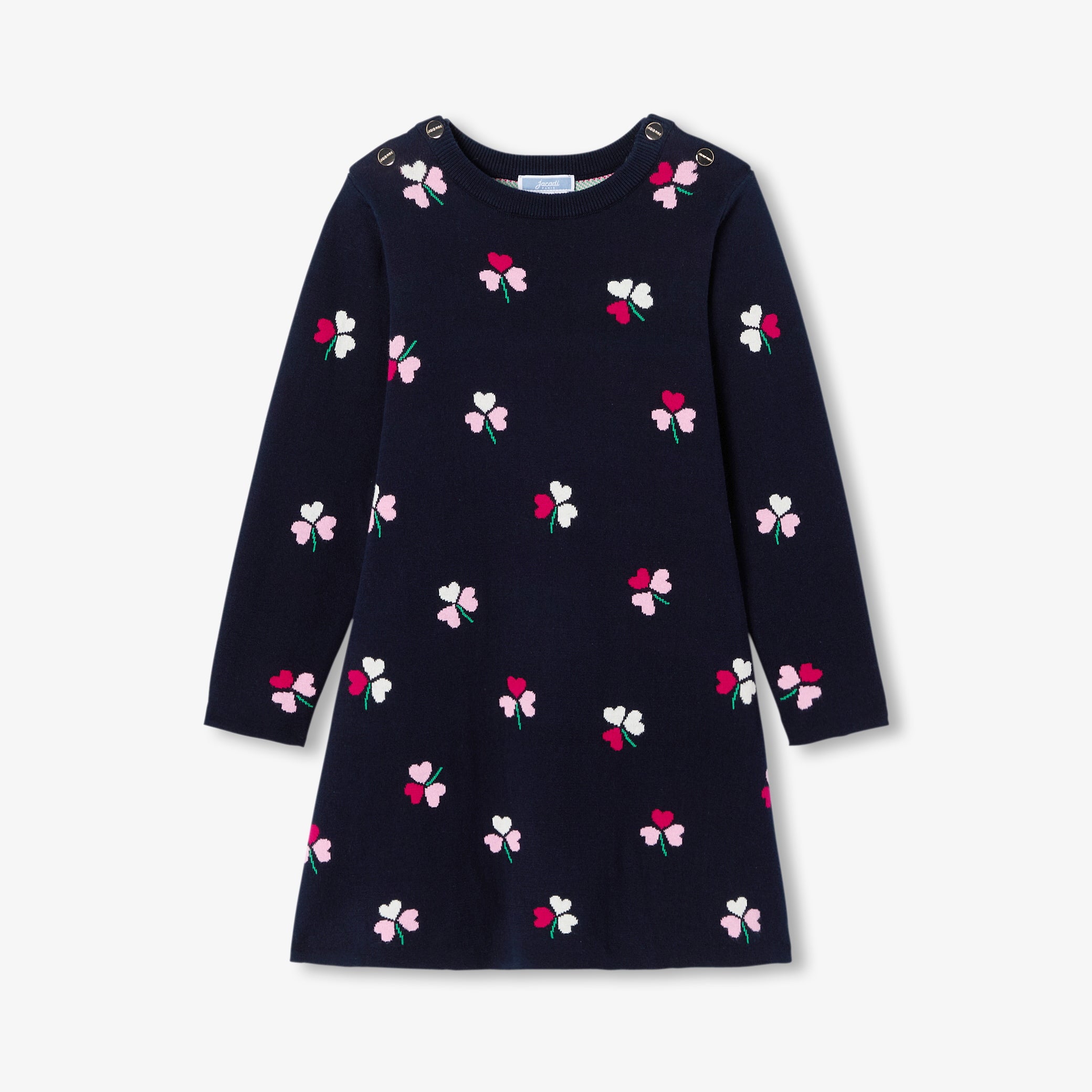 Girl long-sleeved knitted dress