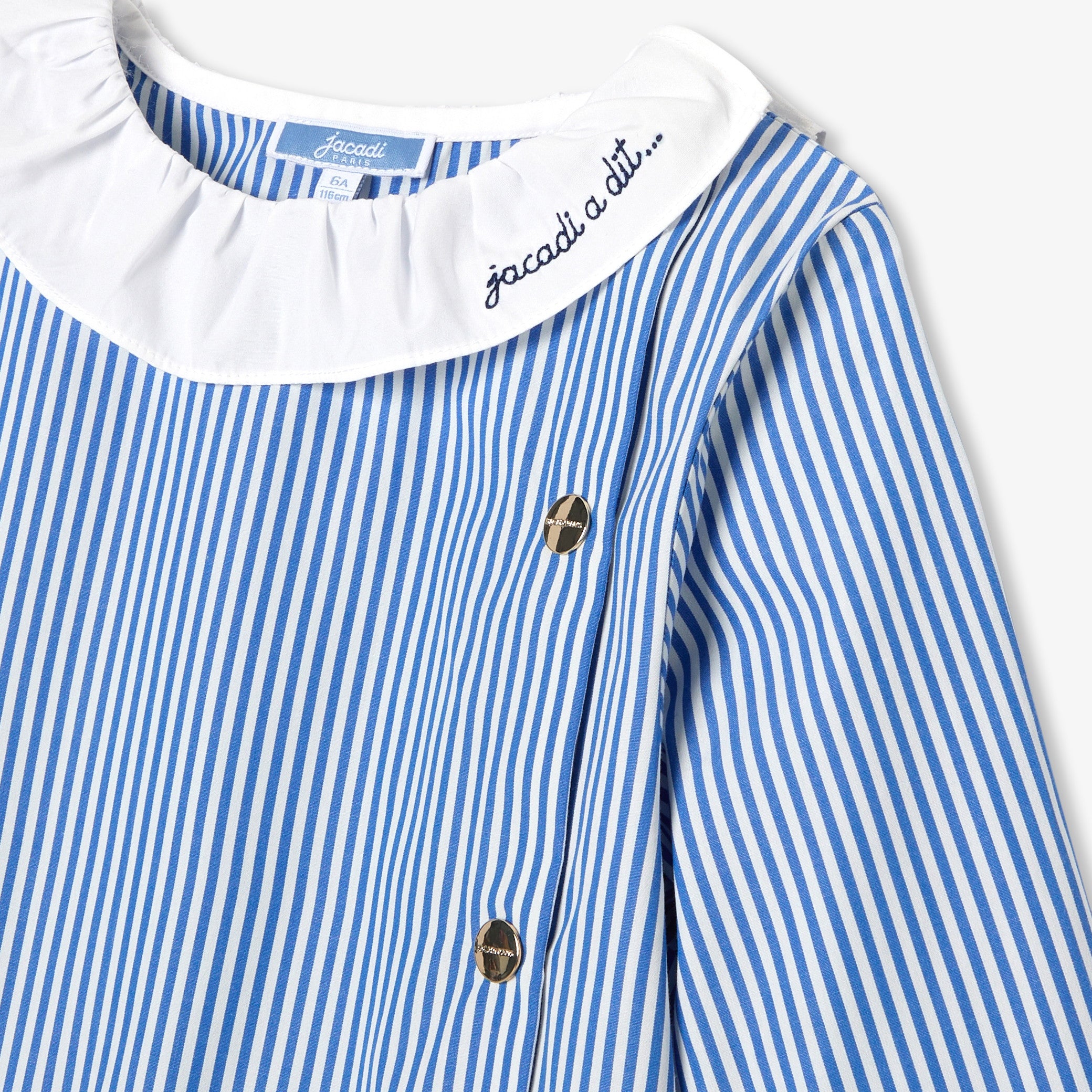 Girl striped pinafore