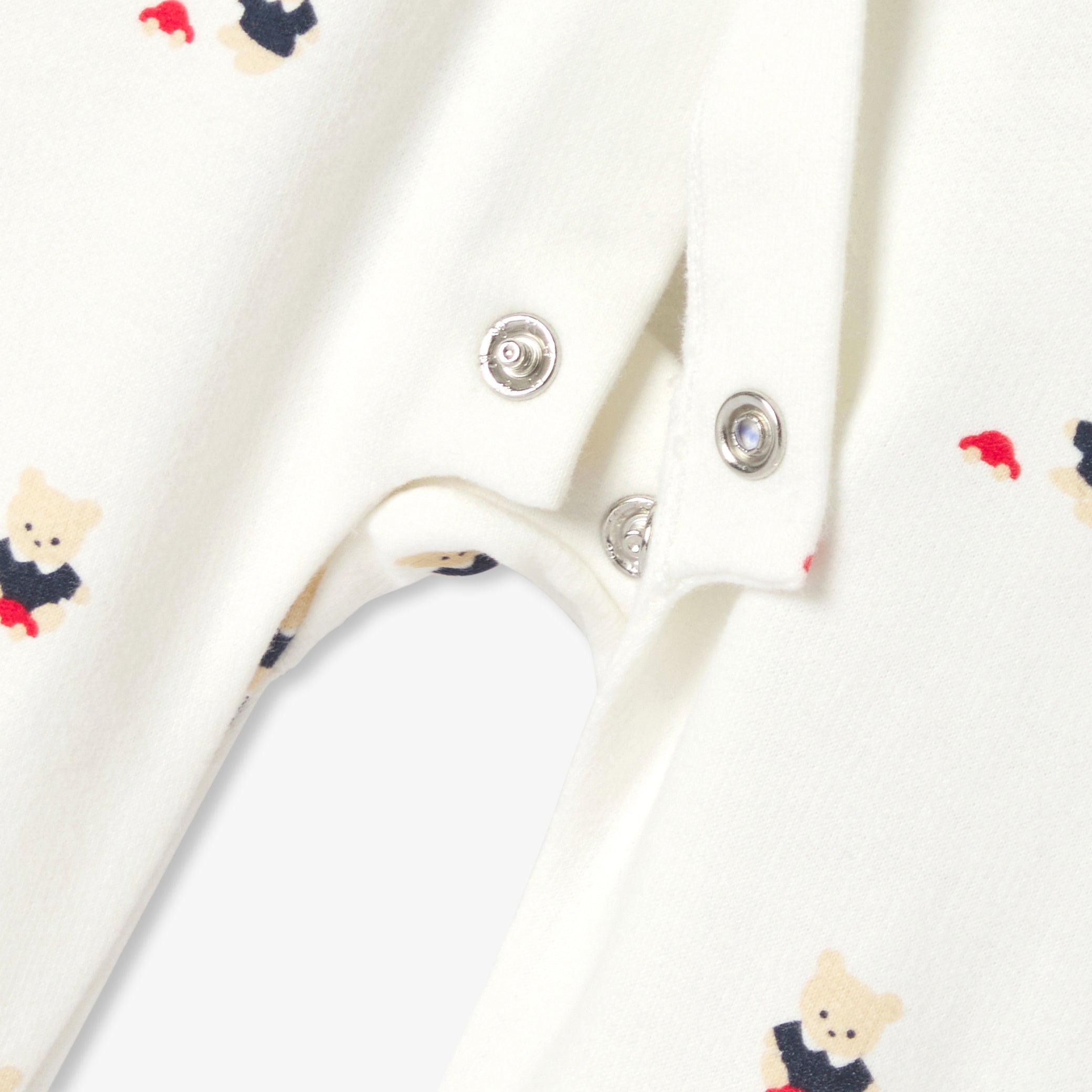 Baby brushed fleece pajamas with bear motif