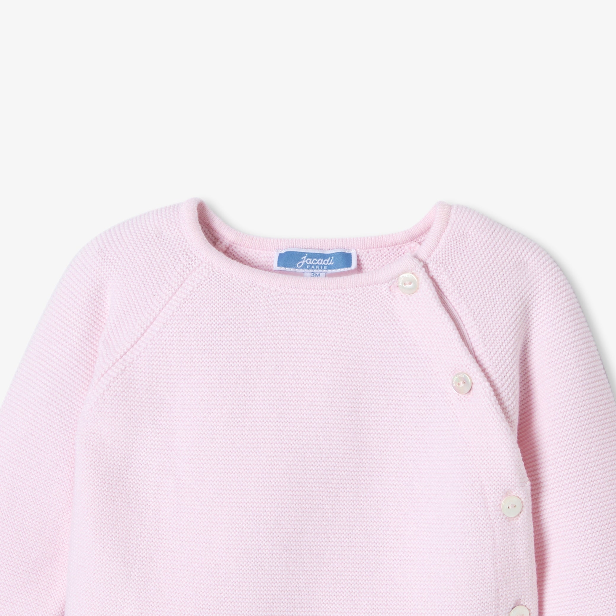 Baby girl garter stitch knit set