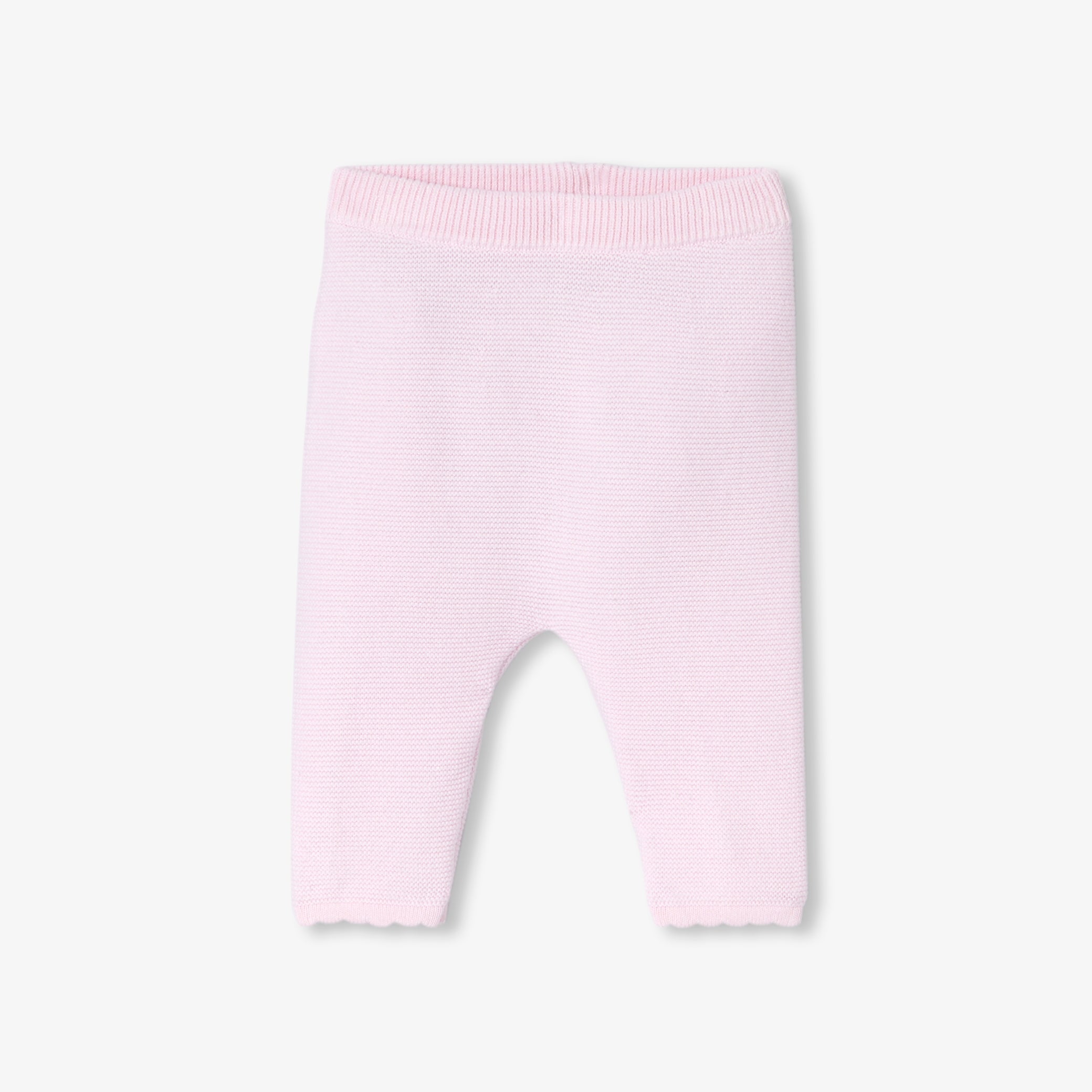 Baby girl garter stitch knit set