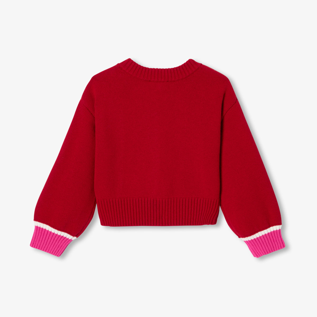 Girl wool blend Varsity cardigan