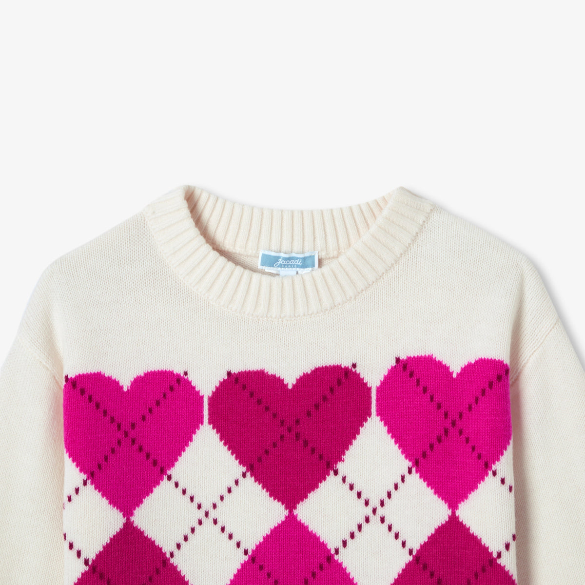 Girl jacquard heart jumper
