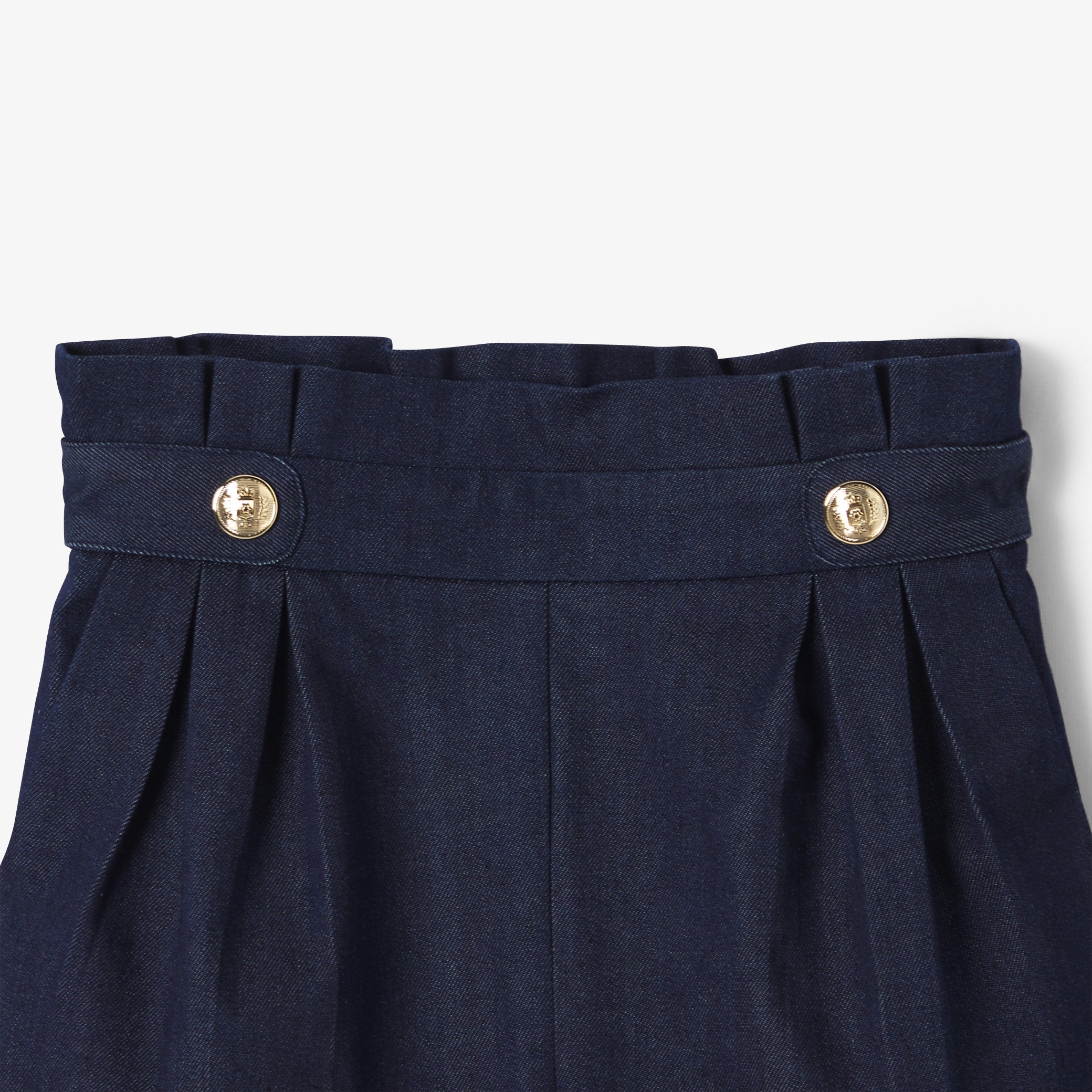 Girl wide-leg jeans in raw denim