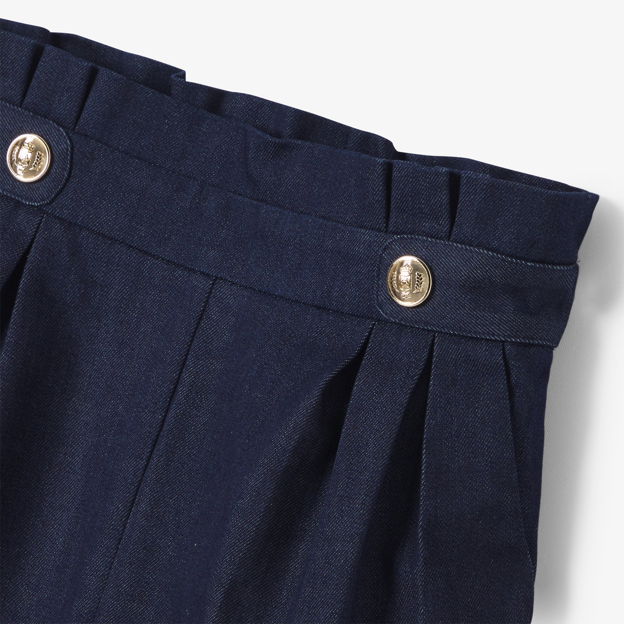 Girl wide-leg jeans in raw denim