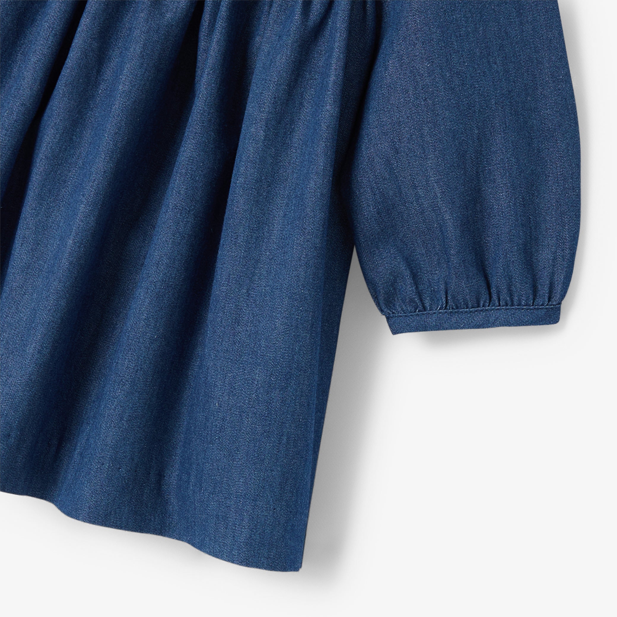 Baby girl dress in lightweight denim