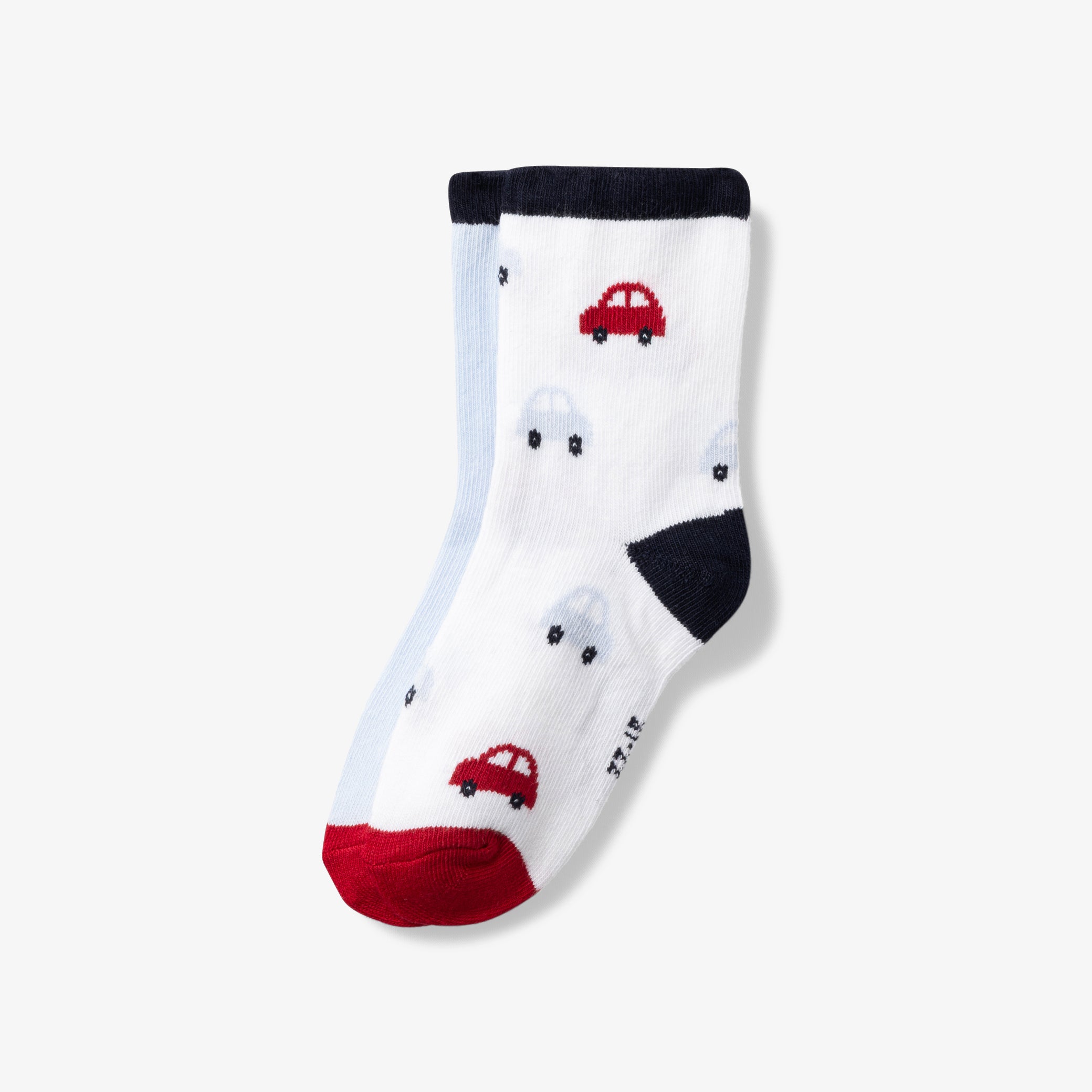 Baby boy car motif socks duo