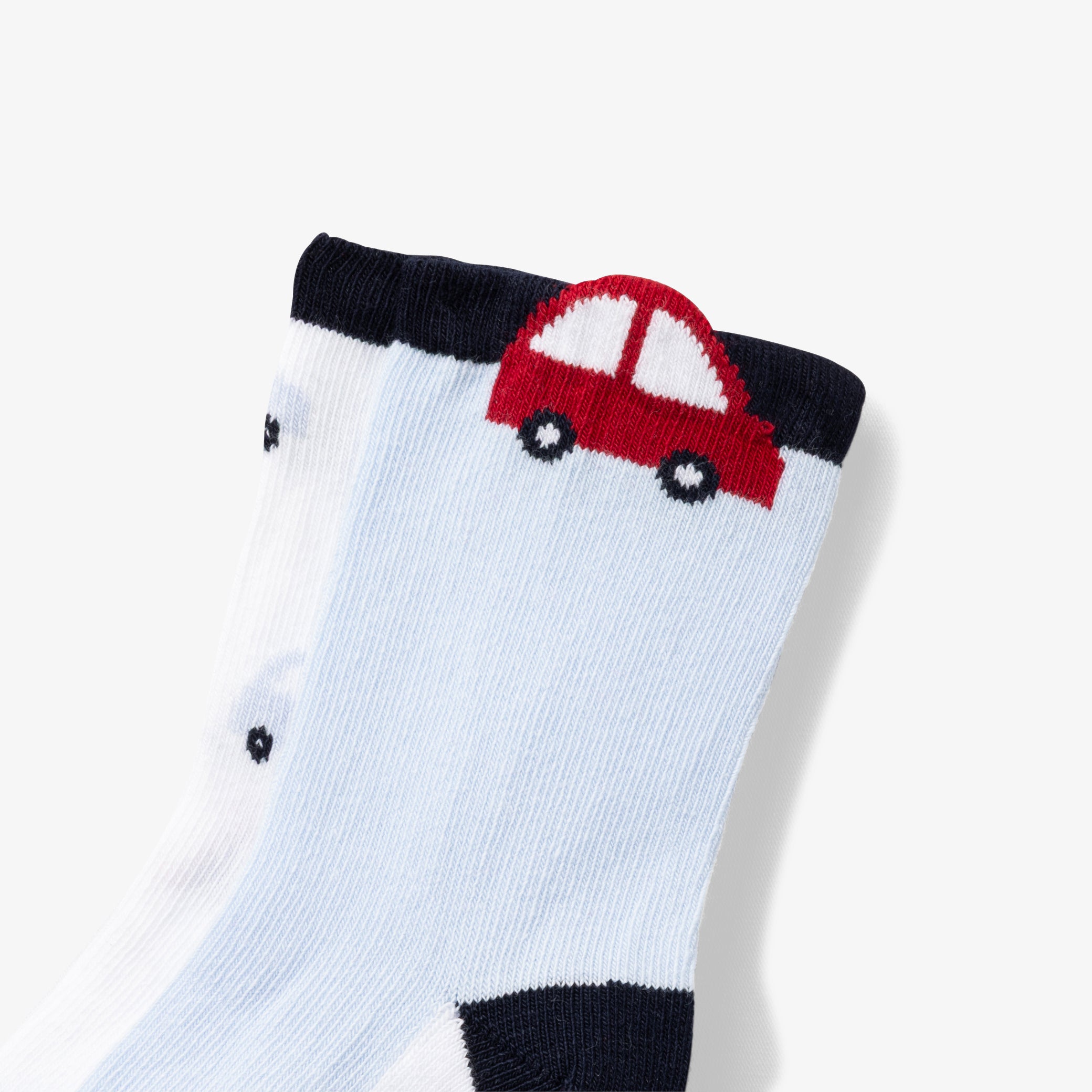 Baby boy car motif socks duo