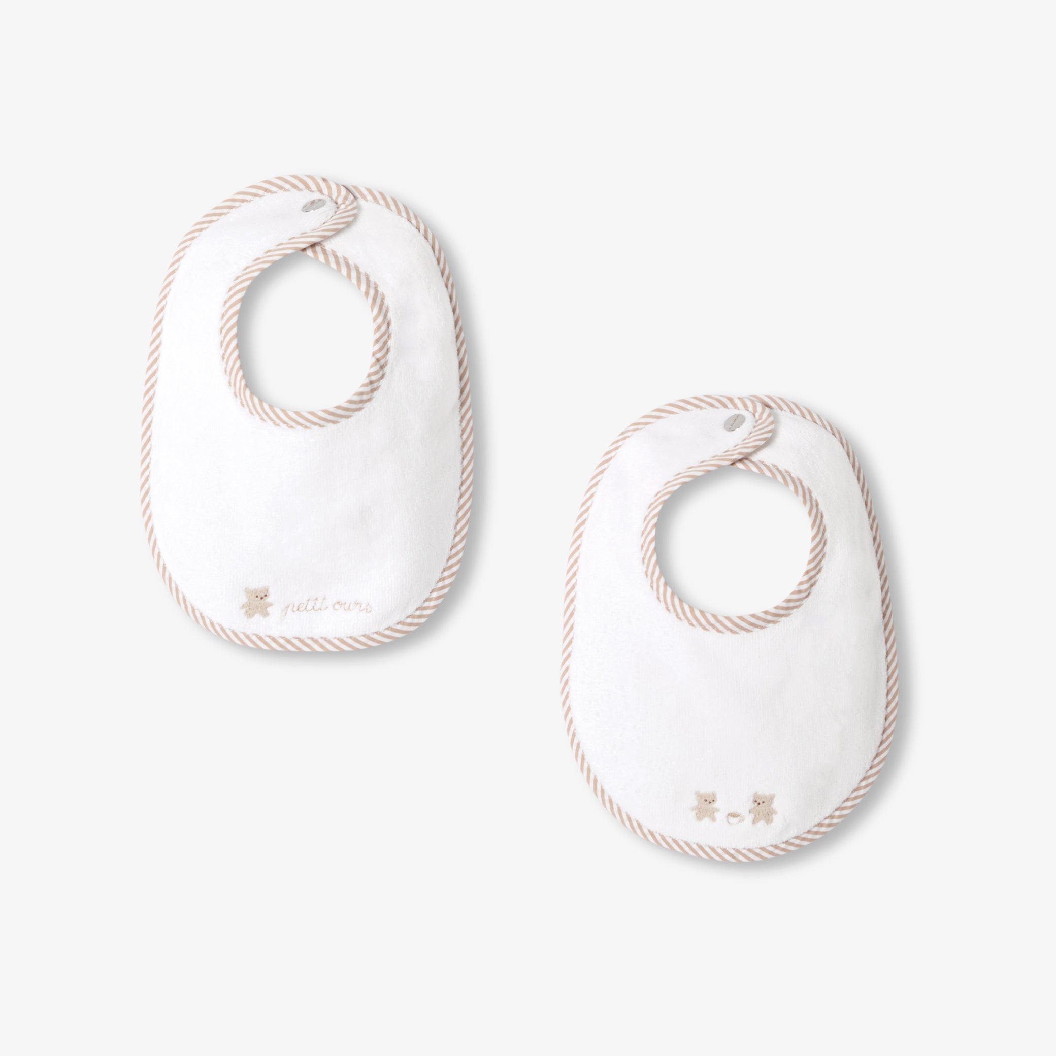Set of 2 terry cloth bibs