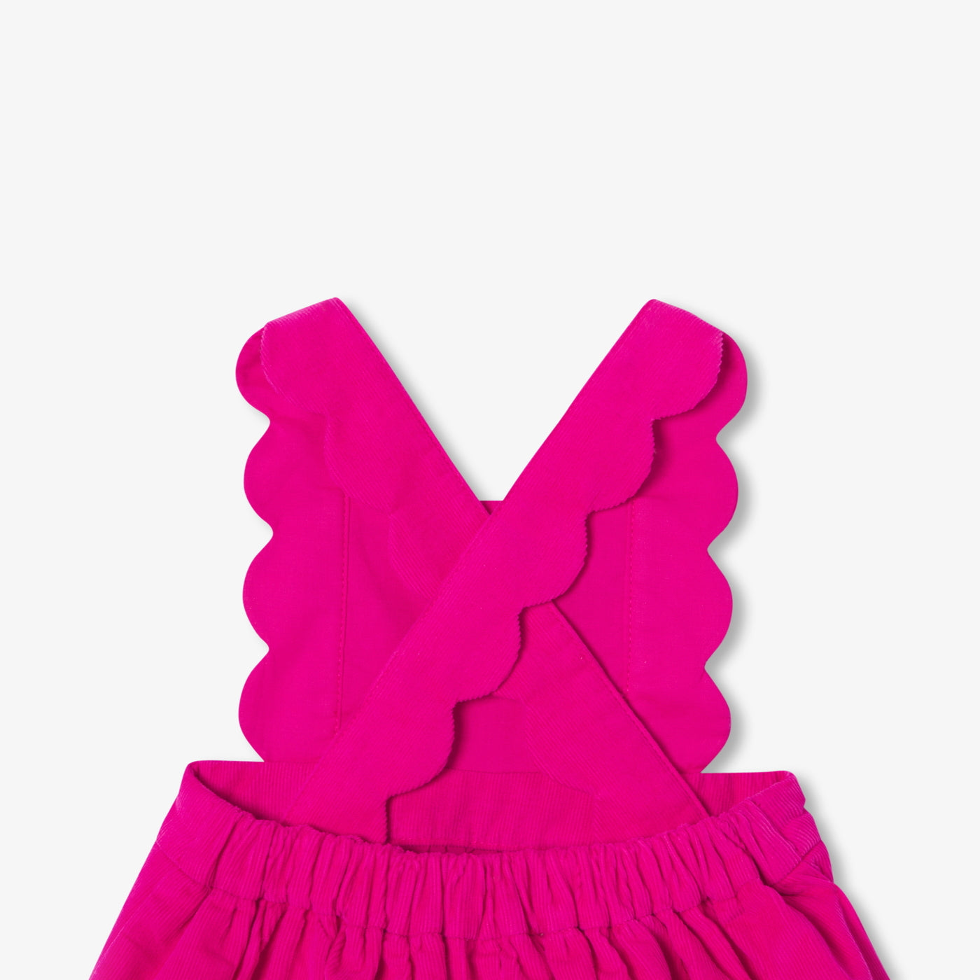 Baby girl pinafore dress in milleraies velvet