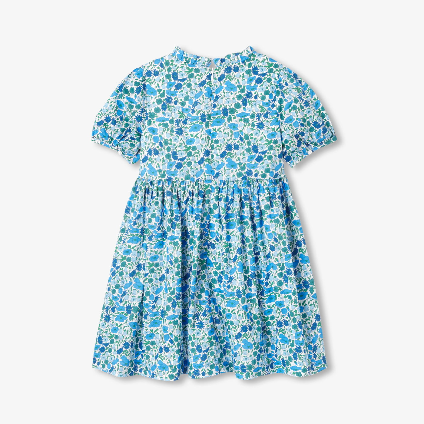 Girl puff sleeve dress in Liberty fabric