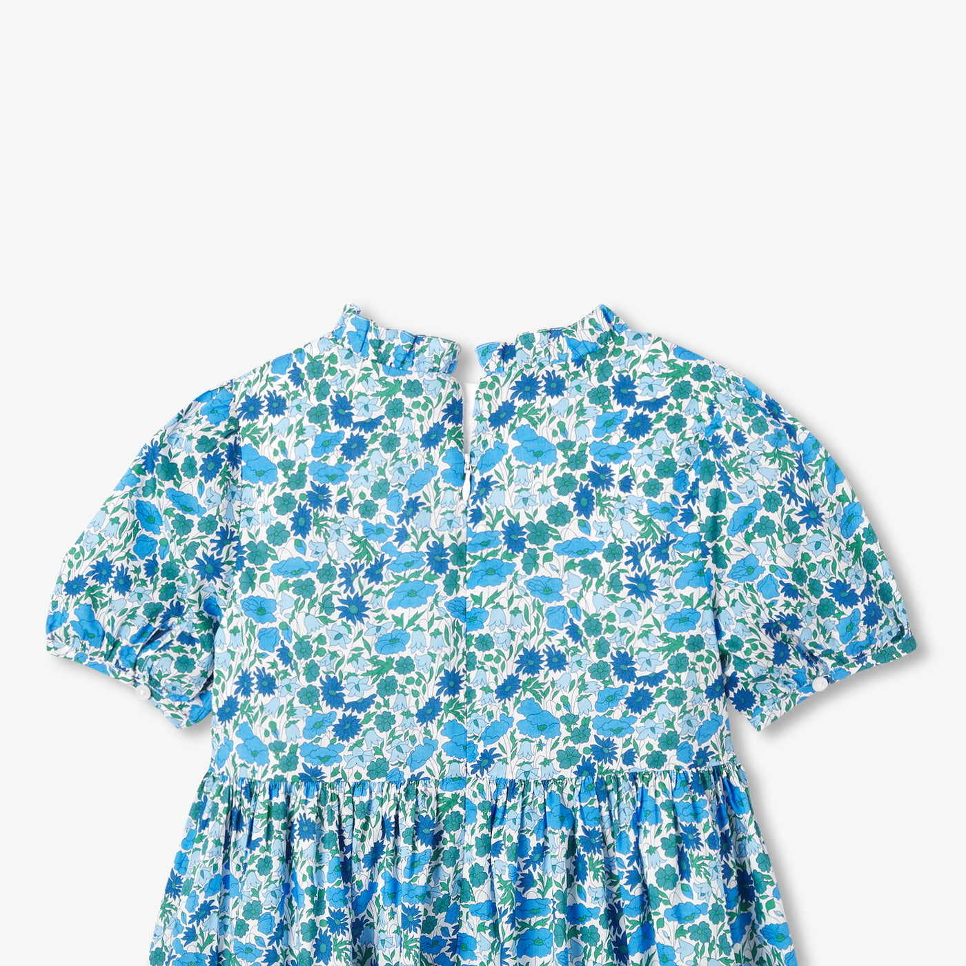 Girl puff sleeve dress in Liberty fabric