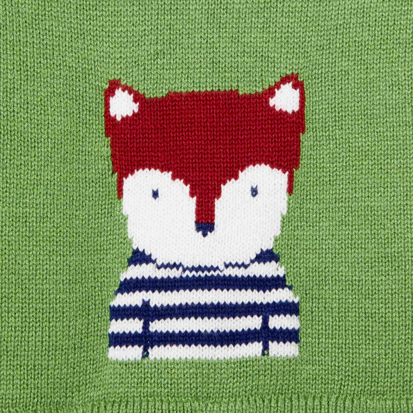 Baby boy sweater with fox pattern